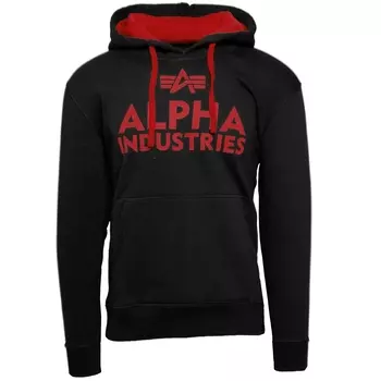 Толстовка Alpha Industries Kapuzenpullover Foam Print Hoodie, черный
