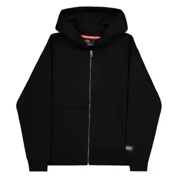 Толстовка Alpha Industries Label BP full zip, черный