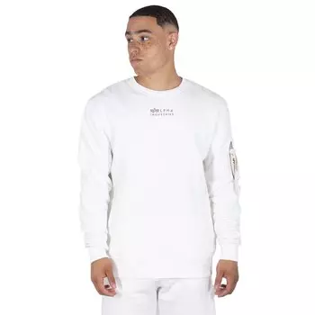 Толстовка Alpha Industries Organics EMB, белый