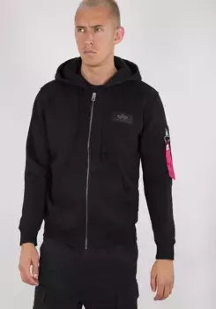 Толстовка Alpha Industries с капюшоном "Back Print Zip Hoody", черный