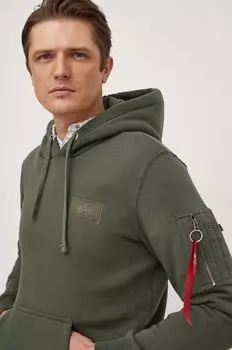 Толстовка Alpha Industries, зеленый