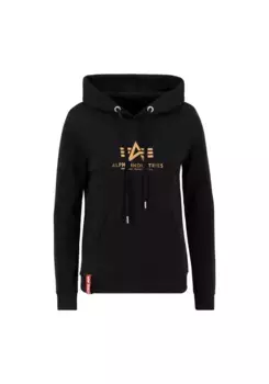 Толстовка Alpha Industries "Женщины Alpha Industries - Толстовки New Basic Hoody Wmn с принтом из фольги ", черный