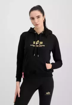 Толстовка Alpha Industries "Женщины Alpha Industries - Толстовки New Basic Hoody Wmn с принтом из фольги ", черный