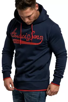 Толстовка Amaci&Sons Kapuzenpullover MENIFEE, цвет Navyblau/Rot