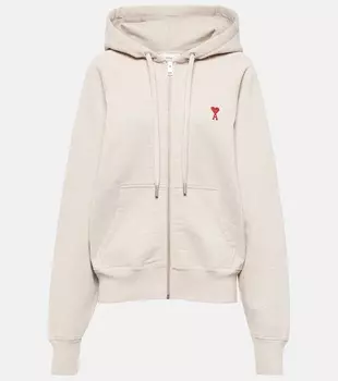 Толстовка Ami de Cur из хлопкового джерси Ami Paris, бежевый