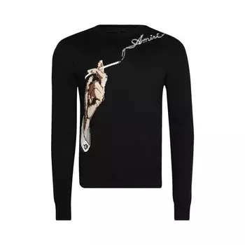 Толстовка Amiri Smoke Crewneck, черный