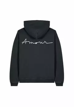 Толстовка AMOUR EMBROIDERY UNISEX VINTAGE - Hoodie Mira Paris, цвет Black Denim