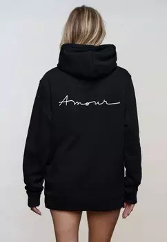 Толстовка AMOUR ROCK BACK EMBROIDERY UNISEX - Hoodie Mira Paris, черный
