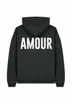 Толстовка AMOUR TEXT BACK EMBROIDERY UNISEX VINTAGE - Hoodie Mira Paris, цвет Black Denim