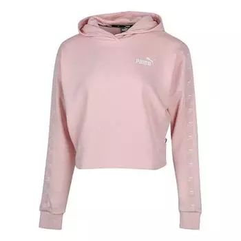 Толстовка amplified cropped tr hoodie 'pink white' Puma, розовый