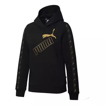 Толстовка amplified hoodie 'black gold' Puma, черный