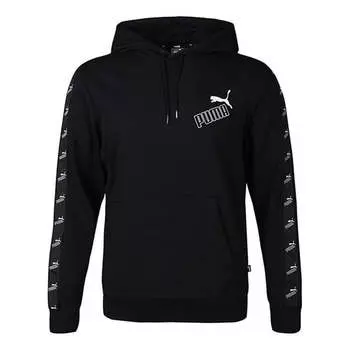 Толстовка amplified printed hooded fleece black Puma, черный