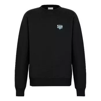 Толстовка and shawn stussy bee embroidered oversized sweatshirt for men black Dior, черный