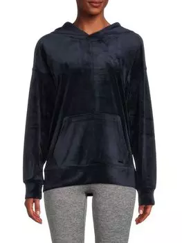 Толстовка Andrew Marc велюровая с капюшоном, синий