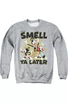 Толстовка Animaniacs Smell Ya Later для взрослых с круглым вырезом Gildan, цвет athletic heather