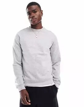 Толстовка Another Influence со швом в сером меланжевом цвете