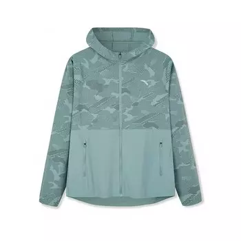 Толстовка Anta Running Woven Track Full Zip, зеленый