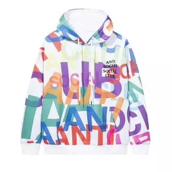 Толстовка Anti Social Social Club Headrush по всей поверхности, цвет Белый