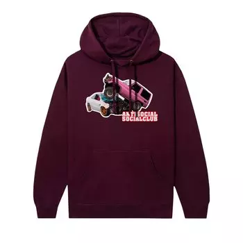 Толстовка Anti Social Social Club Sleep Forever, темно-бордовая