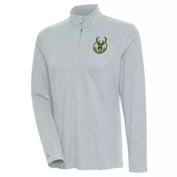 Толстовка Antigua Milwaukee Bucks, серый