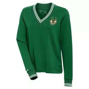 Толстовка Antigua Milwaukee Bucks, зеленый