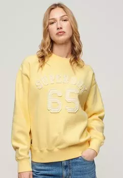 Толстовка APPLIQUE ATHLETIC LOOSE Superdry, цвет pale yellow