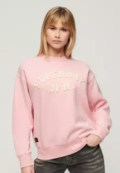 Толстовка APPLIQUE ATHLETIC LOOSE Superdry, розовый