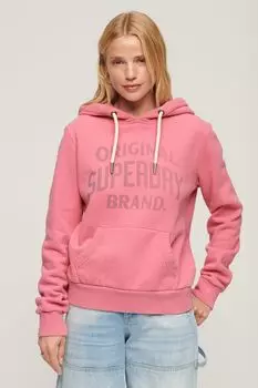Толстовка Archive с графическим принтом Superdry, розовый