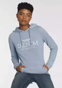 Толстовка Arizona с капюшоном и карманом-кенгуру, голубой