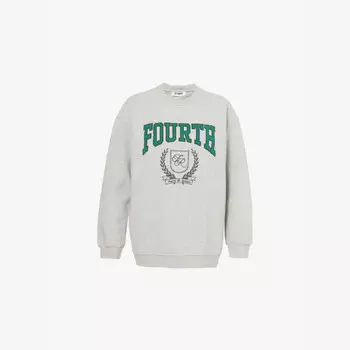 Толстовка Arlo из хлопкового джерси с вышитым текстом 4Th & Reckless, серый
