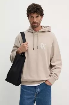 Толстовка Armani Exchange из хлопка, бежевый