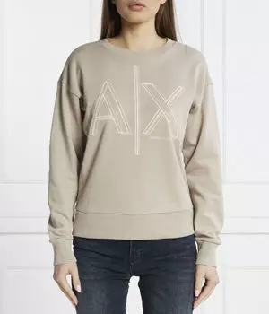 Толстовка Armani Exchange с круглым вырезом, бежевый