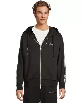 Толстовка Armani Exchange Signature Logo Zip Up Sweatshirt, черный