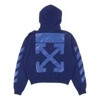 Толстовка arrow pattern logo stripe version blue Off-White, синий