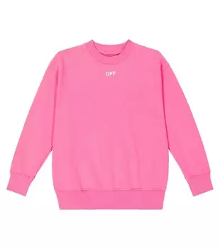 Толстовка arrows из хлопка Off-White Kids, розовый