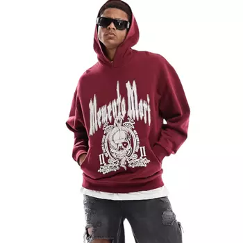 Толстовка Asos Design Oversized, бордовывй