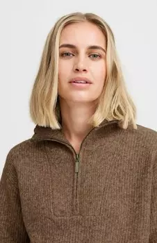 Толстовка ASTRA ZIPPER ROLL NECK PULLOVER PULZ, коричневый