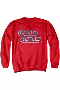 Толстовка Atari Crystal Castles Logo для взрослых с круглым вырезом Gildan, красный