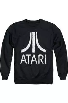 Толстовка Atari Rough Logo для взрослых с круглым вырезом Gildan, черный