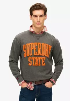Толстовка ATHLETIC CREW Superdry, темно-серый