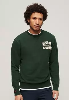 Толстовка ATHLETIC CREW Superdry, зеленый