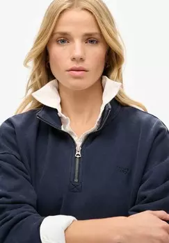 Толстовка ATHLETIC ESSENTIALS HALF ZIP Superdry, синий
