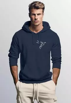 Толстовка AUFDRUCK VOGEL ORIGAMI POLYGON BRUSTPRINT LOGO FASHION STREETSTYLE Neverless, цвет navy