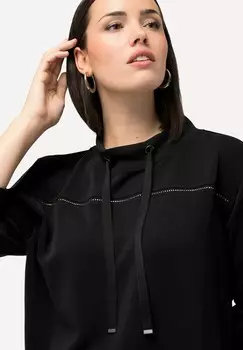 Толстовка AVEC PIERRES FANTAISIE COLLECTION CLASSIC COL MONTANT Ulla Popken, черный