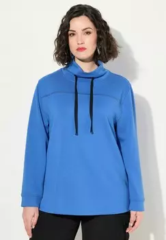 Толстовка AVEC PIERRES FANTAISIE COLLECTION CLASSIC COL MONTANT Ulla Popken, синий