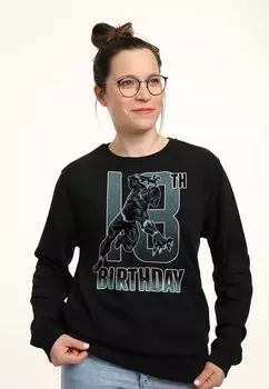 Толстовка AVENGERS CLASSIC BLACK PANTHER 18TH BDAY Marvel, черный