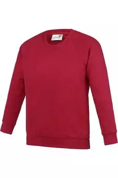Толстовка AWDis Academy Raglan, красный