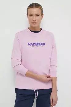 Толстовка B-Kreis из хлопка Napapijri, розовый