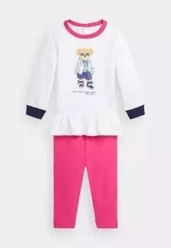 Толстовка BABY BEAR SET Polo Ralph Lauren, цвет bright pink/white