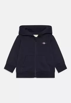 Толстовка BABY SHIELD FULL ZIP HOODIE UNISEX GANT, цвет evening blue